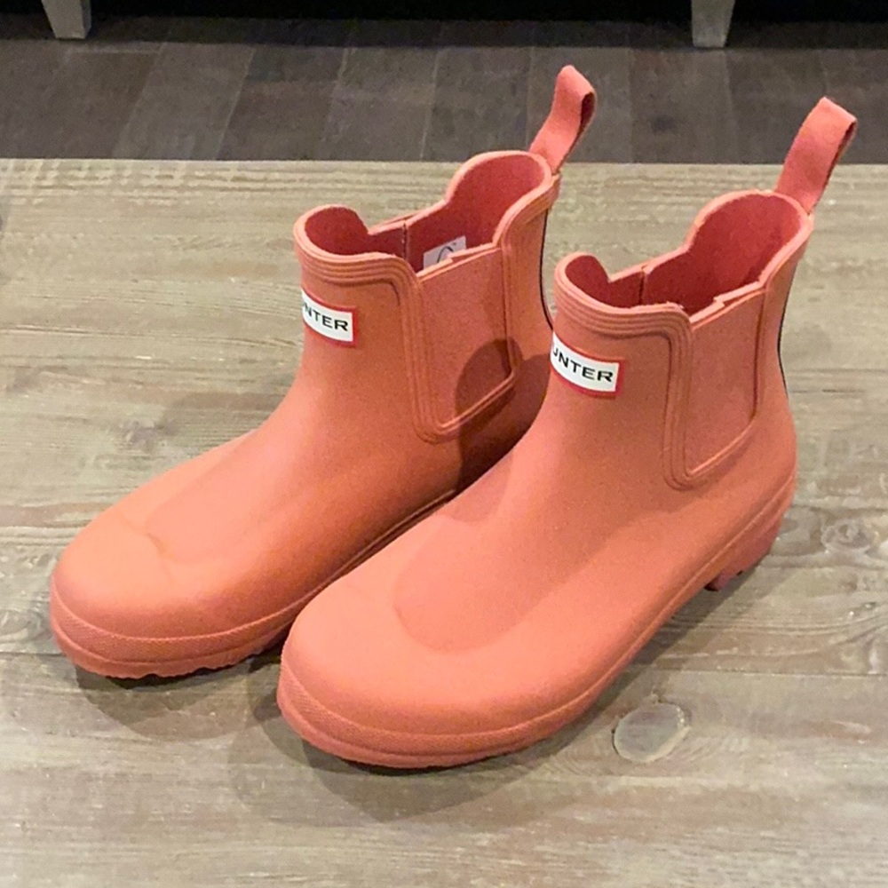 Hunter orange Chelsea Rain Boots - Picture 4 of 8